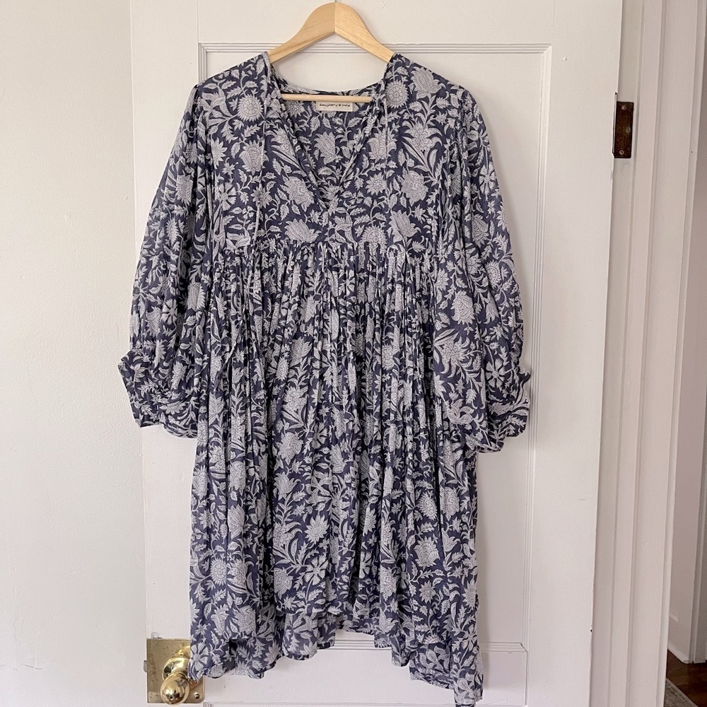 Daughters of India Kyra Mini Dress Blue Iris L
